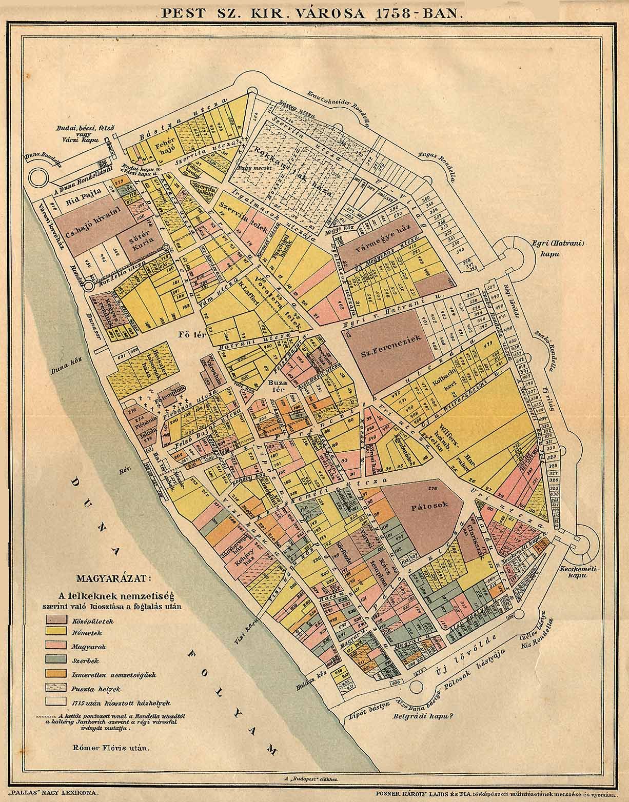 budapest térkép angyalföld Pest 1758 as térképe. Na melyik utca neve nem változott azóta  budapest térkép angyalföld
